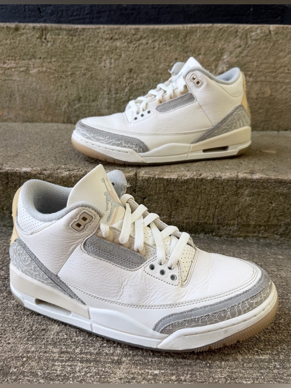 Air Jordan 3 Retro Craft Ivory Men’s Athletic Casual Sneakers Size 7 FJ9479-100